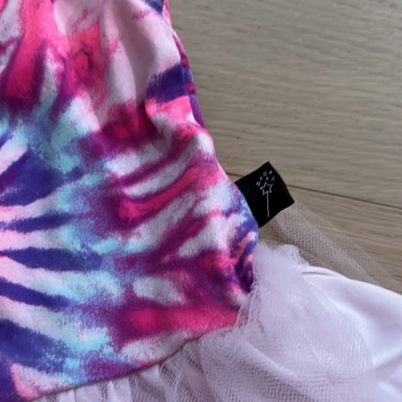 Pixie Lane Tie Dye Tulle Cross- Back Party Princess Dress 2/3 - Picture 6 of 8